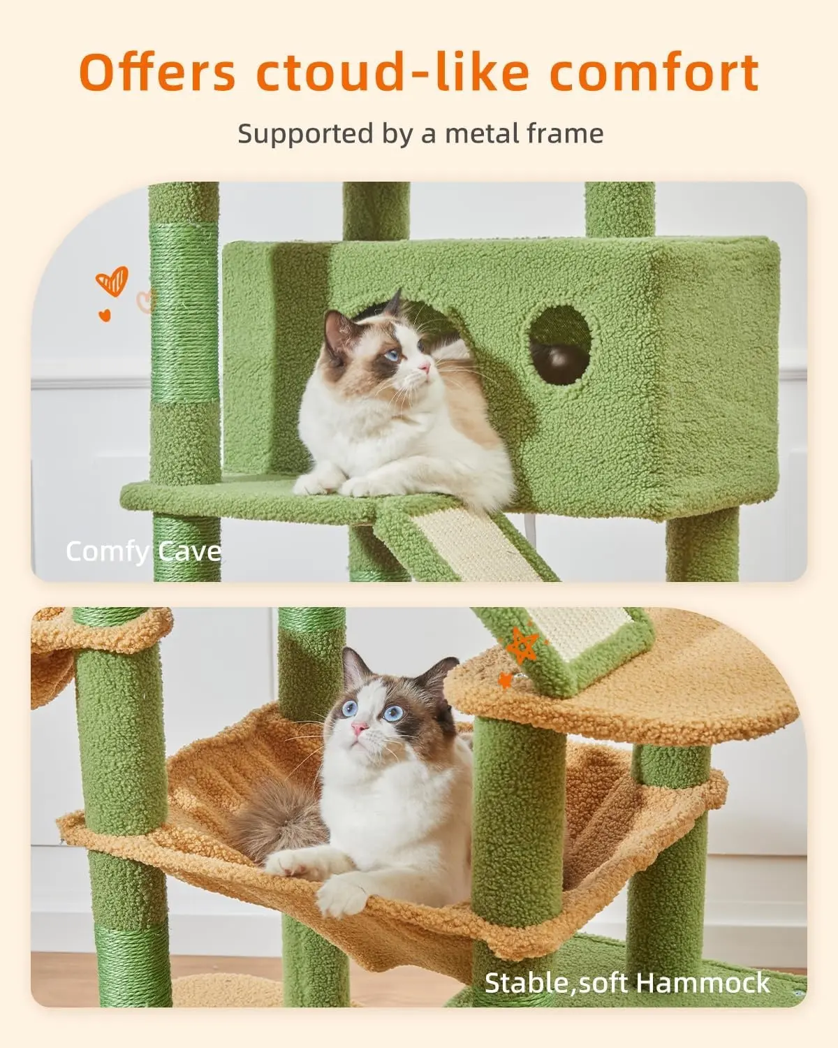 Big Discount Sale 71Inch Cat Tower for Large Adult Indoor Multi-Level Cat Condo Sisal Scratching Posts Cat Trees Scratcher