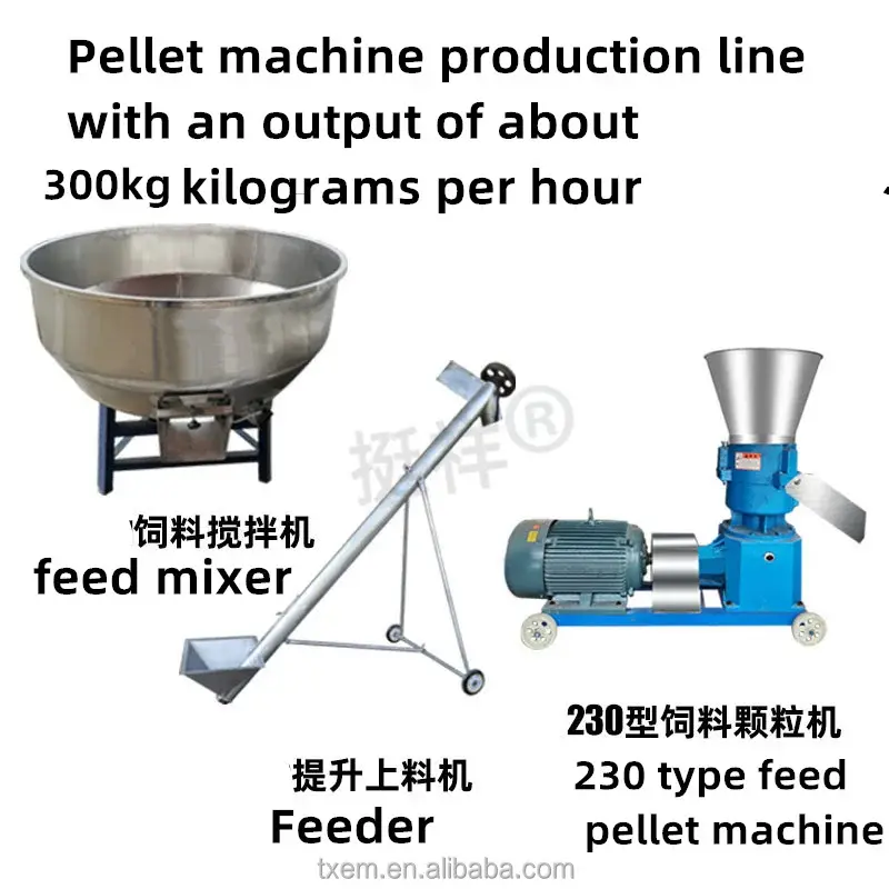Fully automatic sheep animal Pig feed machine farm feed pellet pelletizer making equipment production line  machine