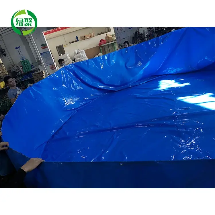 Foldable Round Pvc Tarpaulin Liner For Biofloc Fish Tank 10000 ltr Fish Farming Tank