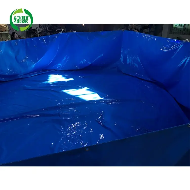 Foldable Round Pvc Tarpaulin Liner For Biofloc Fish Tank 10000 ltr Fish Farming Tank