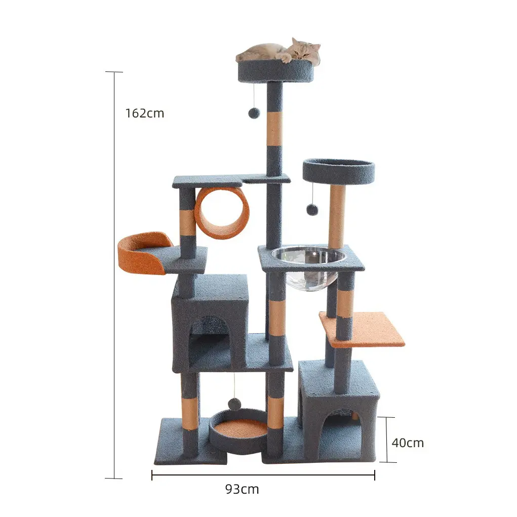 Gigantic Luxury Pet Scratcher Condo Furniture Cat Climbing Condo Tree Tower for Indoor Cats
