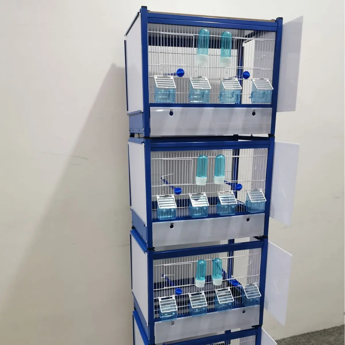 Stackable Divided Breeder Breeding Parakeet Bird Cage for Canaries Cockatiels Lovebirds Finches Budgies Parrots with Feeder Box