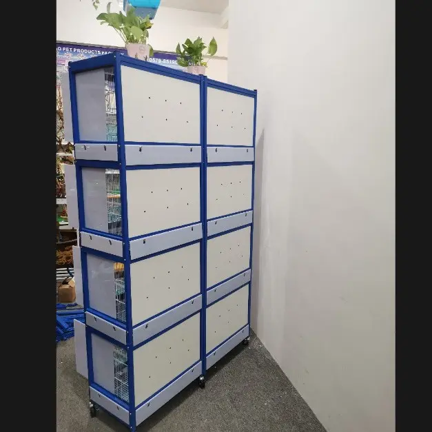Stackable Divided Breeder Breeding Parakeet Bird Cage for Canaries Cockatiels Lovebirds Finches Budgies Parrots with Feeder Box