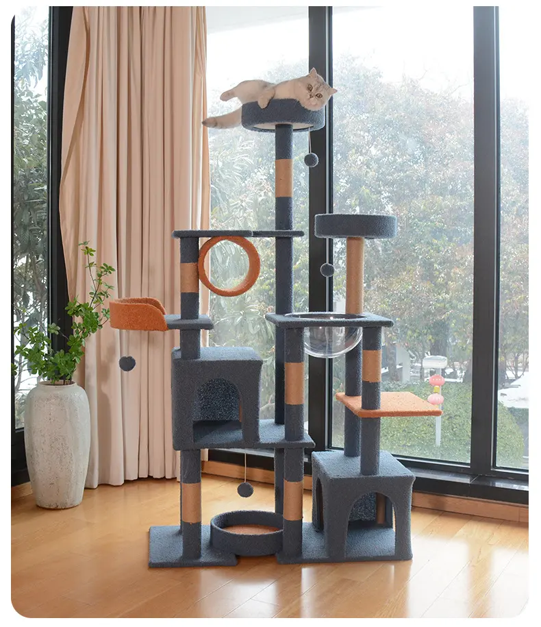 Gigantic Luxury Pet Scratcher Condo Furniture Cat Climbing Condo Tree Tower for Indoor Cats