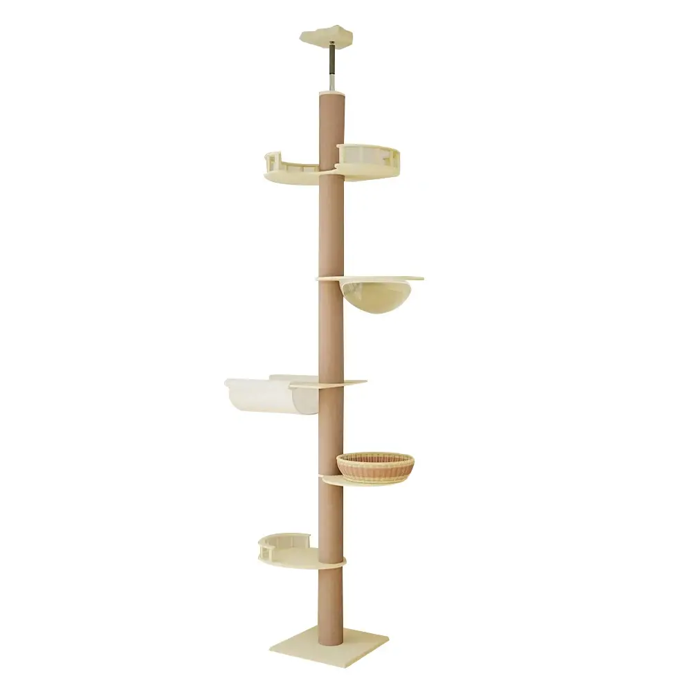 Cat Toy Source Factory Wholesale Tongtian Column Cat Climbing Frame Solid Wood Bold and Solid Wood Multifunctional