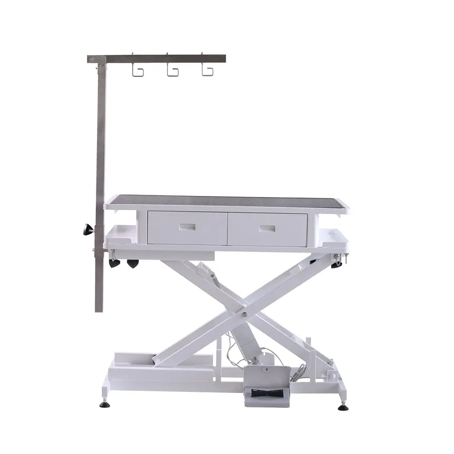 Dog Grooming Table with 4 Soft-close Drawers Electric Dog Table in Grooming Salon Pet Grooming Table without Wheels