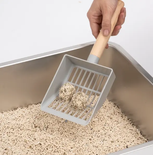 Stainless Steel Litter Box Cat Litter Box Enclosure with Lid Easy Cleaning Kitty Litter Box Anti-Leakage Including Scoop