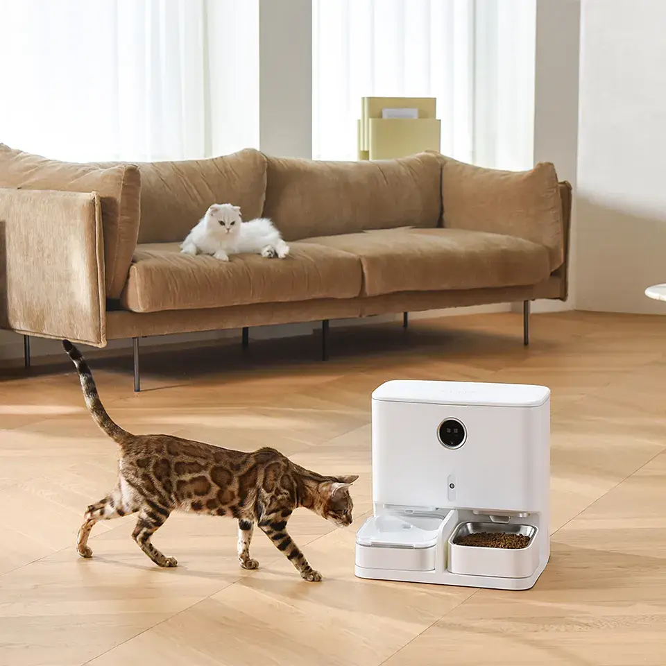 Wholesale 2- In-1 Smart Pet Water Dispenser and Food Feeder with Camera and App Automatic WiFi Control