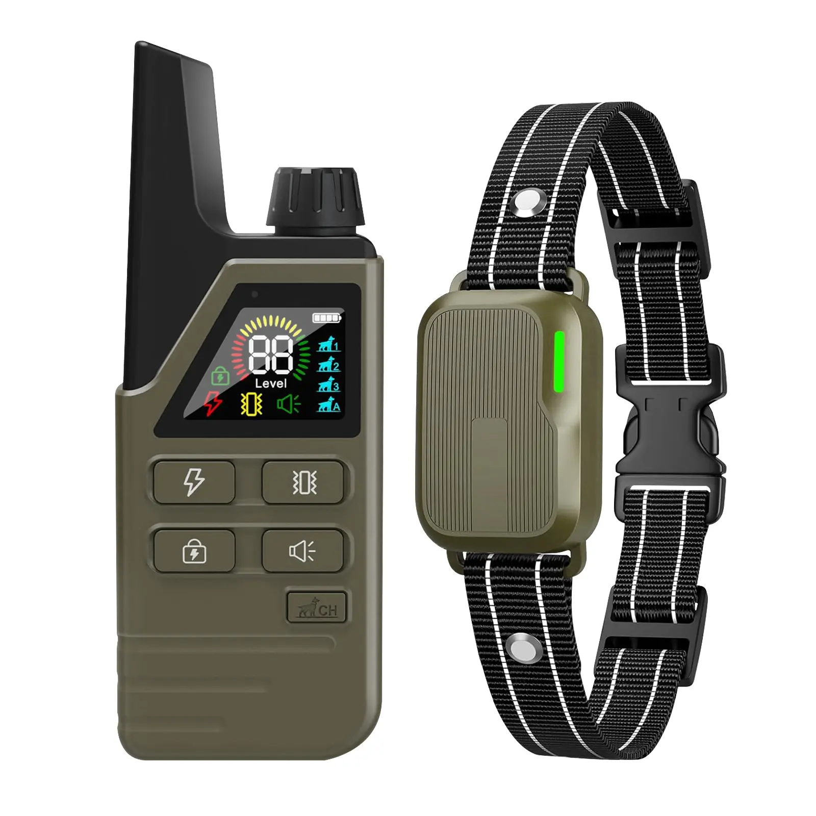 Remote Control Dog Training Anti-barking Device Electronic Collar Rechargeable Anti-dog Barking Training Supplies One Control on