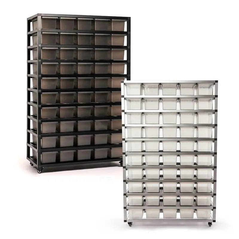 Customized size Reptile Rack System Small Python Boa Reptile Plastic pp Breeding Box Tubs System Lizard Rack Breeding Bed