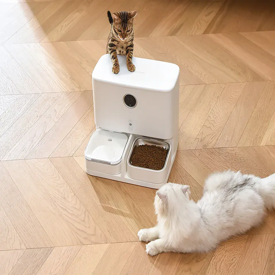 Wholesale 2- In-1 Smart Pet Water Dispenser and Food Feeder with Camera and App Automatic WiFi Control