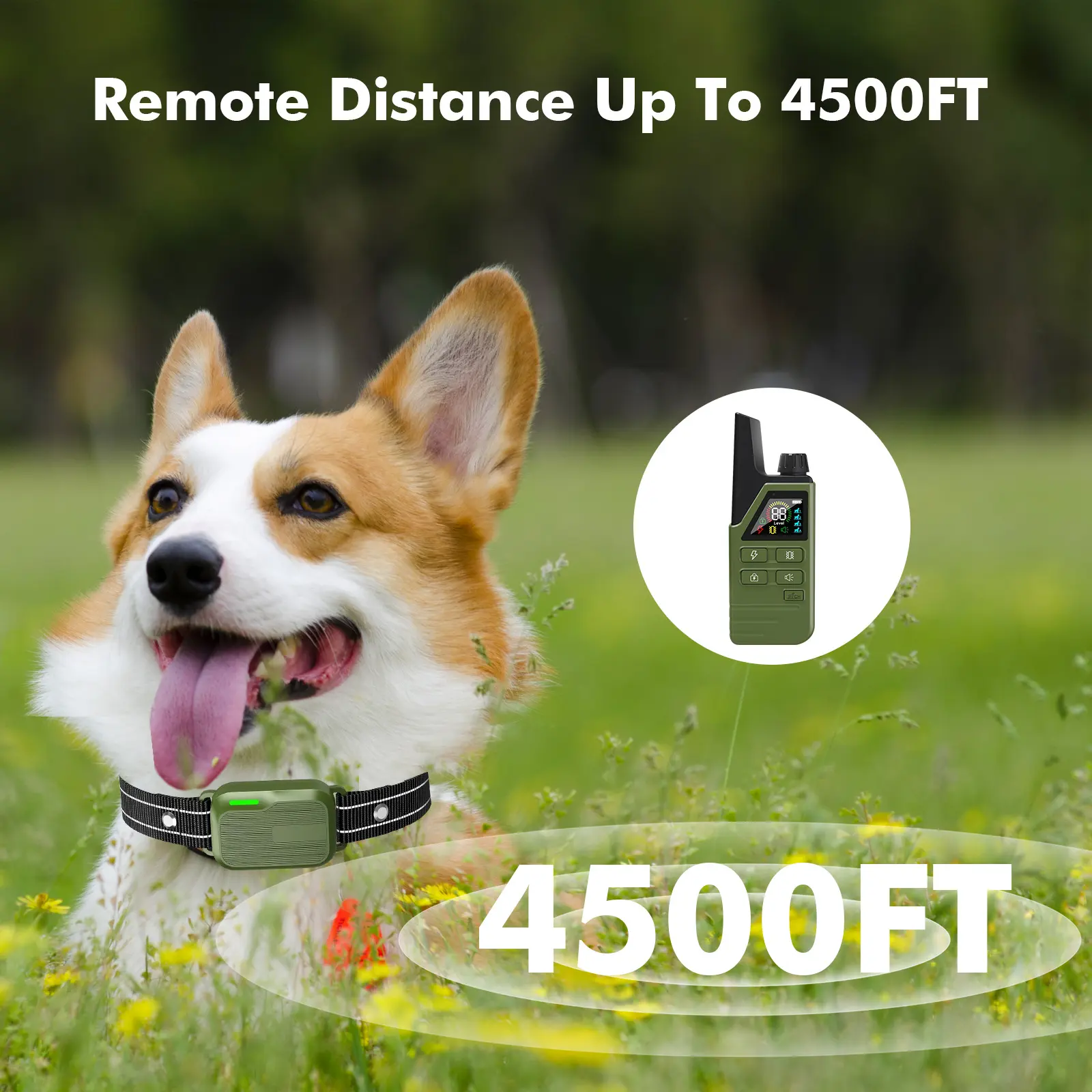 Remote Control Dog Training Anti-barking Device Electronic Collar Rechargeable Anti-dog Barking Training Supplies One Control on
