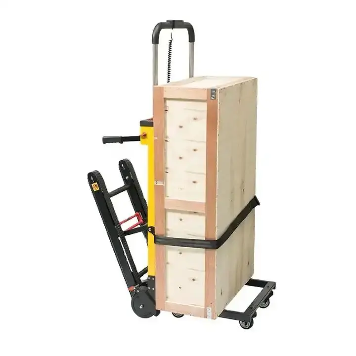 Aluminum Alloy Electric Stair Climbing Trolley Fold Foldable Hand Trolley to Transport Goods Up and Down Stairs