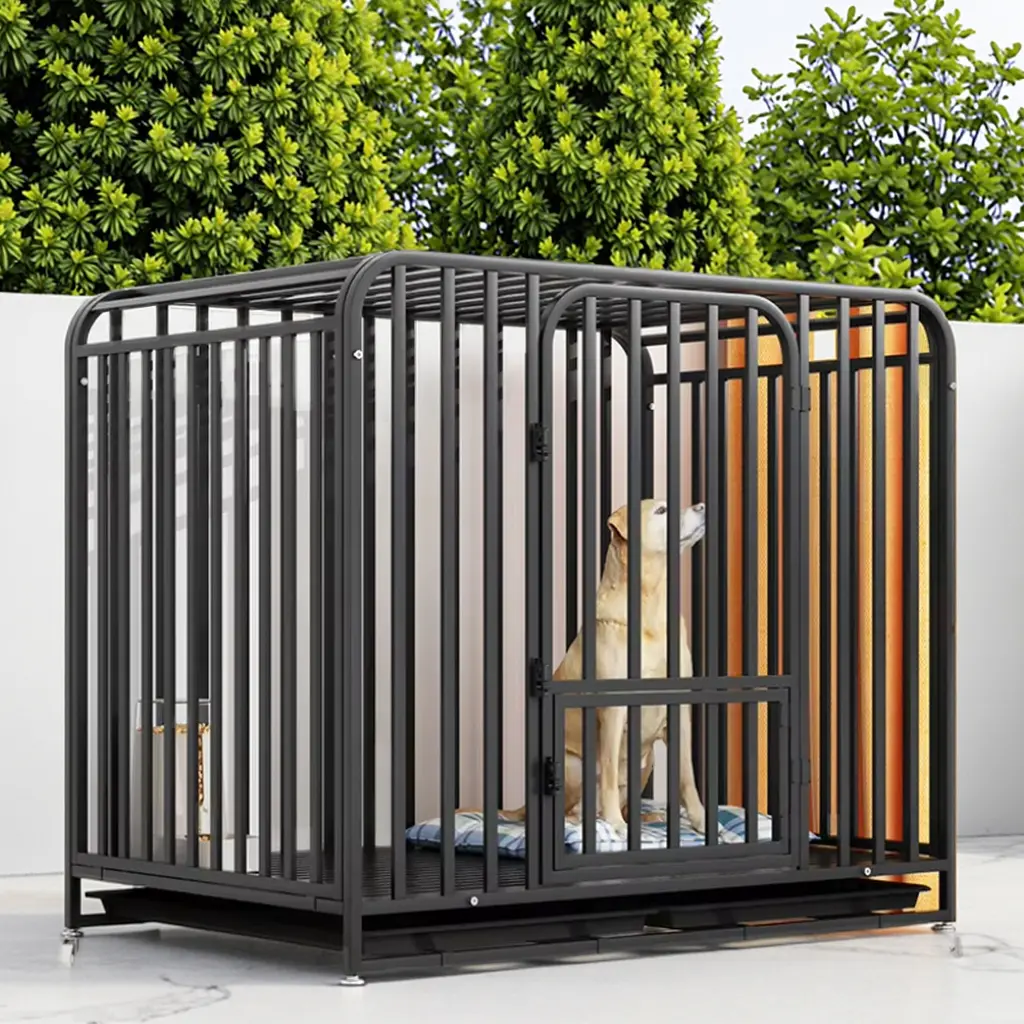 Large Heavy-Duty Double Door Metal Folding XXL Pet Dog Cage