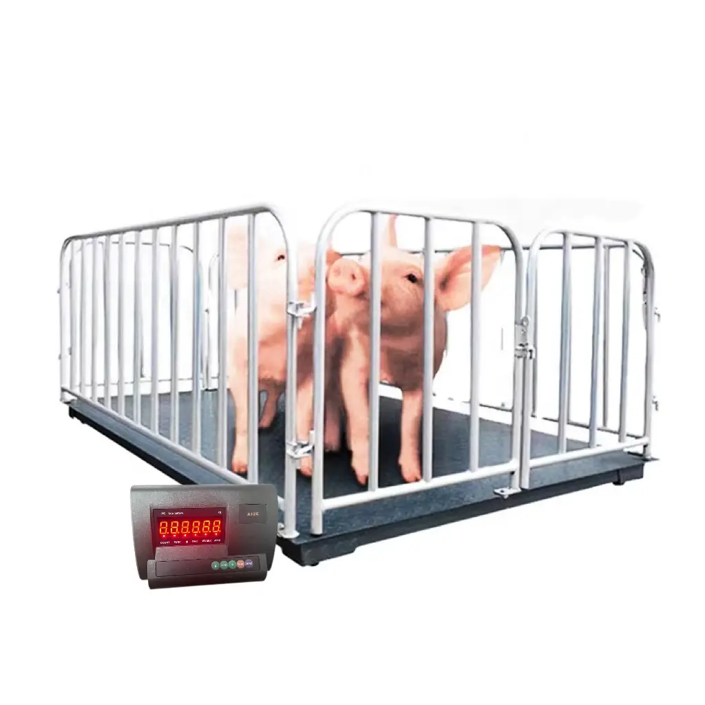 Hot Sale Animal Weight Scale Electronic Weighting Cattle Livestock Platform Scales Cattle Scales 0.8*0.8m 1*1m platform