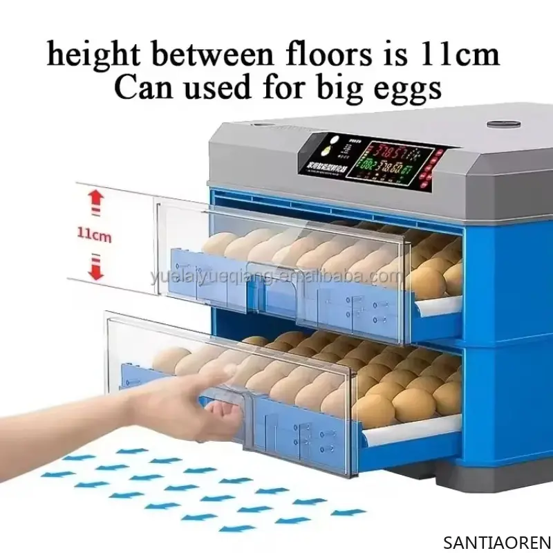 Higher Hatching Rate  Automatic Water Supply 98 Capacity Egg IncubatorAutomatic Intelligent Small Home Incubator 220V/110V/12V