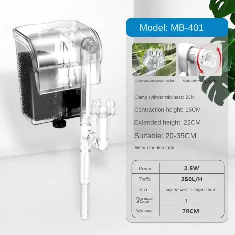 High Quality Fish tank External clear Water Circulation Oxygenation Pump Fish tank Filter