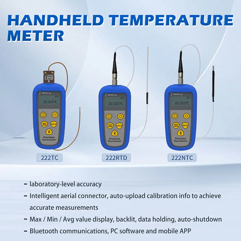 High Precision Handheld Industrial Digital Thermometer Thermocouple 0.1℃ K Type -100-1372℃ Temperature Measurement