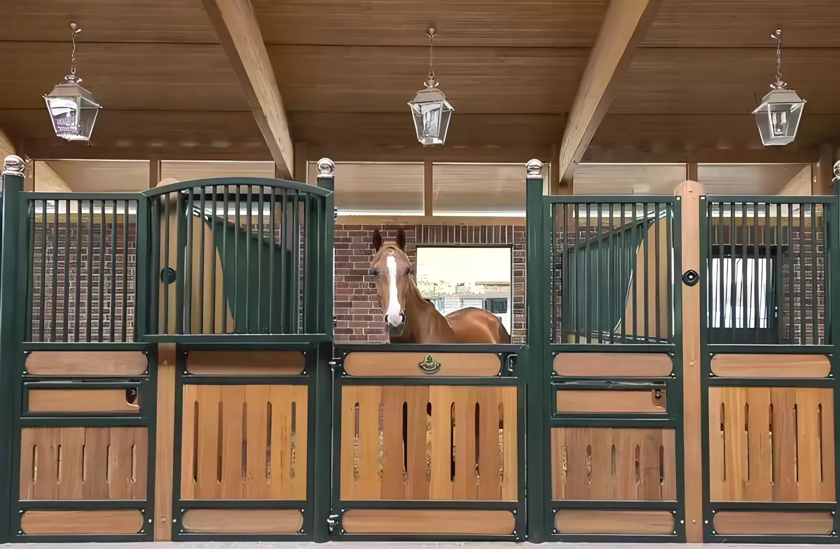 Modern Newest Stables European Style Farm Harness Cheap Printable LOGO Size Customized shed for horses