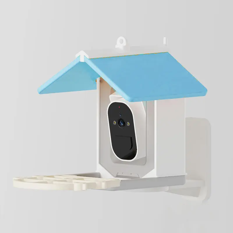 IP65 Waterproof Outdoor APP Control Smart Bird Feeder with Camera Solar Power Color Night Vision AI Identify Bird Species