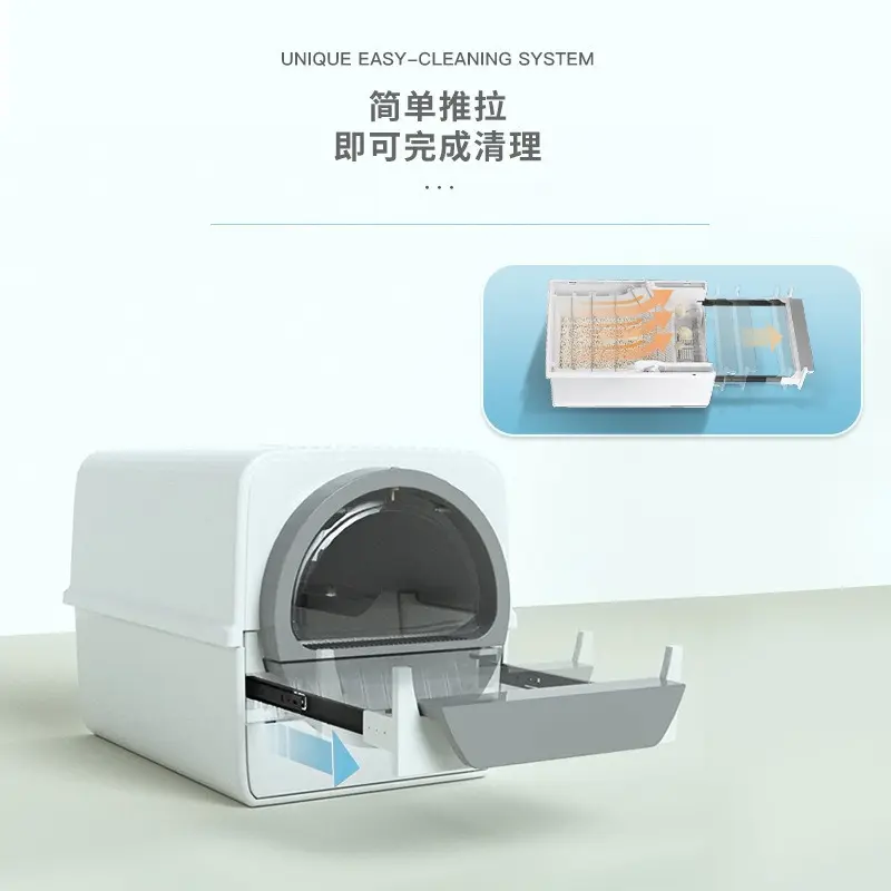 Large Capacity Cat Litter Box Closed Plastic Sand Box for Cats Pet Toilet Anti Splash Cat Tray Cleaning Bath Basin Supplies