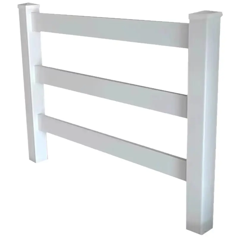 Customized size PVC horse farm fence Equestrian field fence Cattle and sheep protective breeding fence isolation farm railing