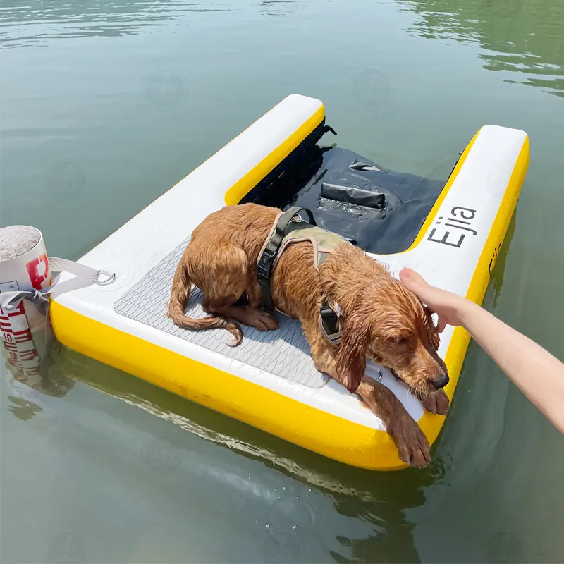 High Quality Durable Inflatable Dog Pool Ramp Floating Dock Boat Inflatable Ramp for Dog Swimming