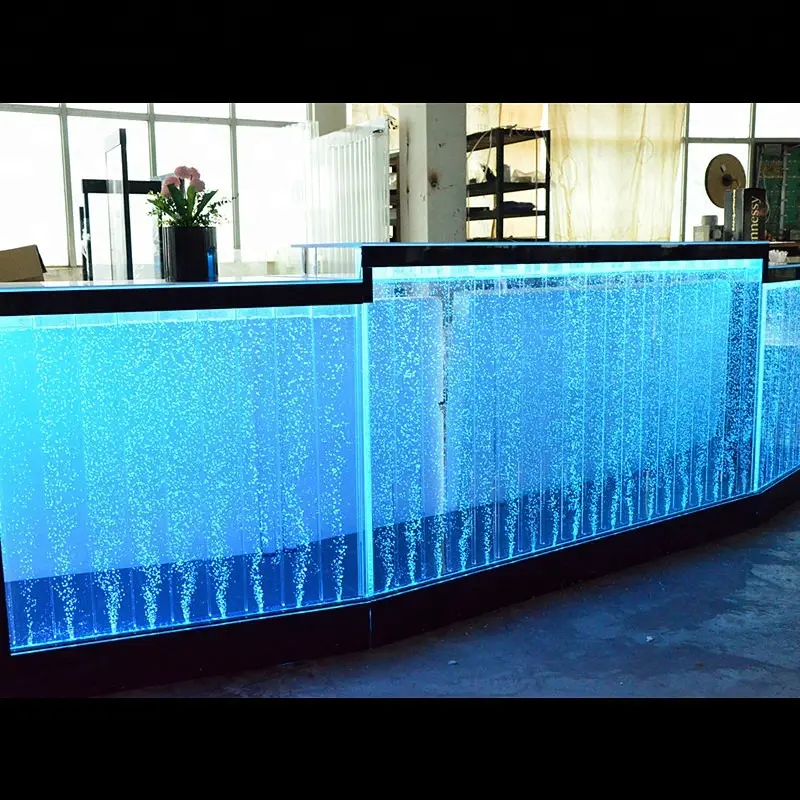 New Design Modern Glowing Light up Aquarium Fish tank bar Counter