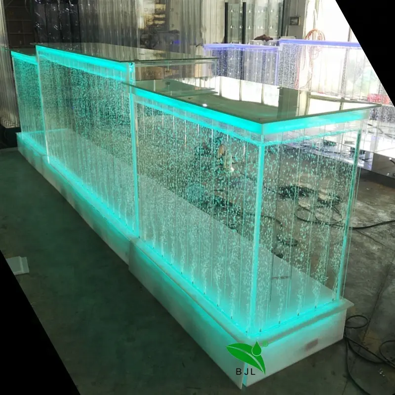 New Design Modern Glowing Light up Aquarium Fish tank bar Counter