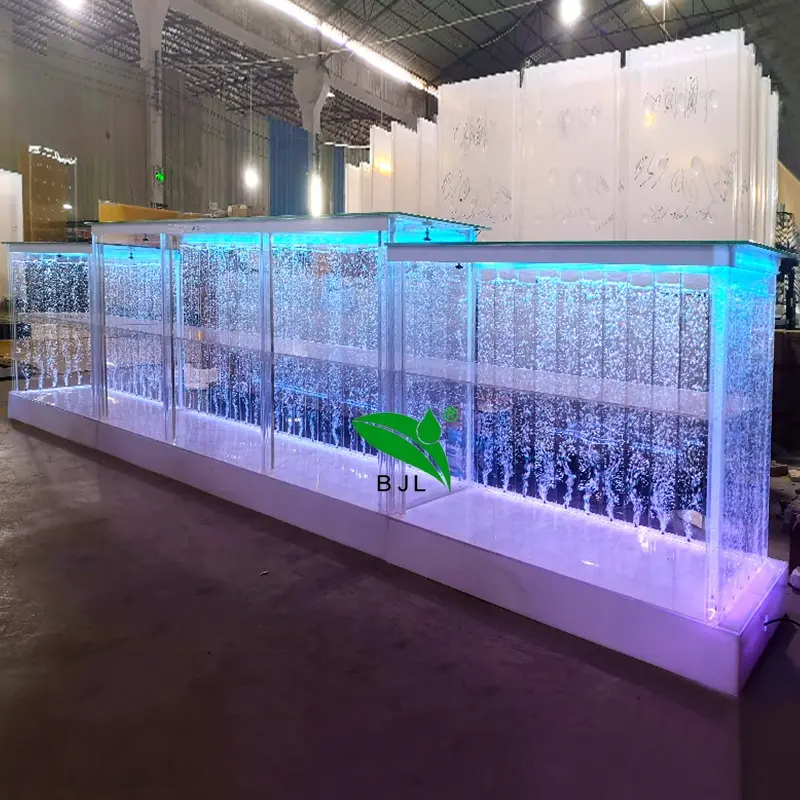 New Design Modern Glowing Light up Aquarium Fish tank bar Counter