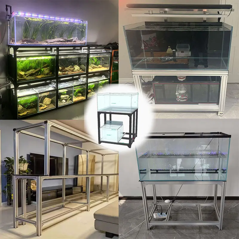 Fish Tank Wholesale Ecological Aquarium Glass Fish Tank Table Fiberglass Fish Farming Tank Aquarium With High Quality