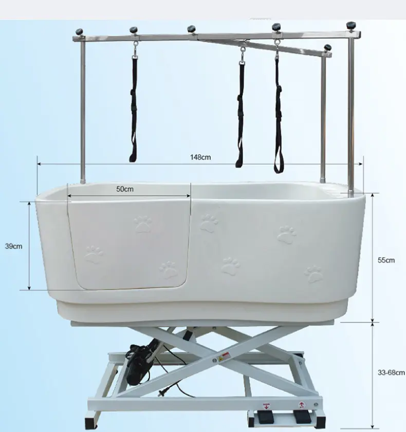 Pet Shop Salon Bathing Tub Cat Dog Spa Washing Station Plastic Electric Lifting Cleaning Puppy Pet Grooming Bathtub