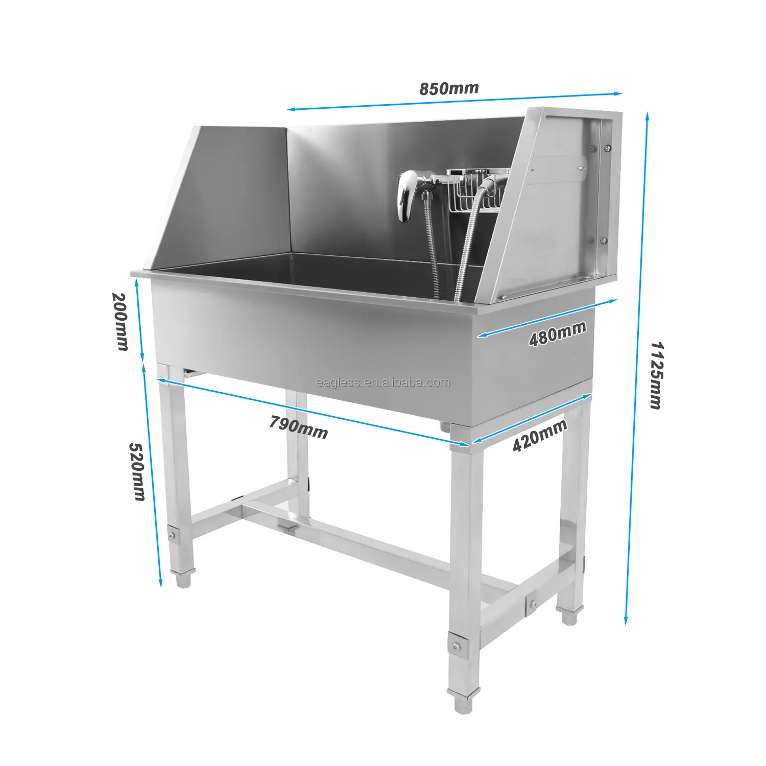 Multifunction Stainless Steel Pet Dog Grooming Bath Tub Washing Wash Station Bathtub Tubs