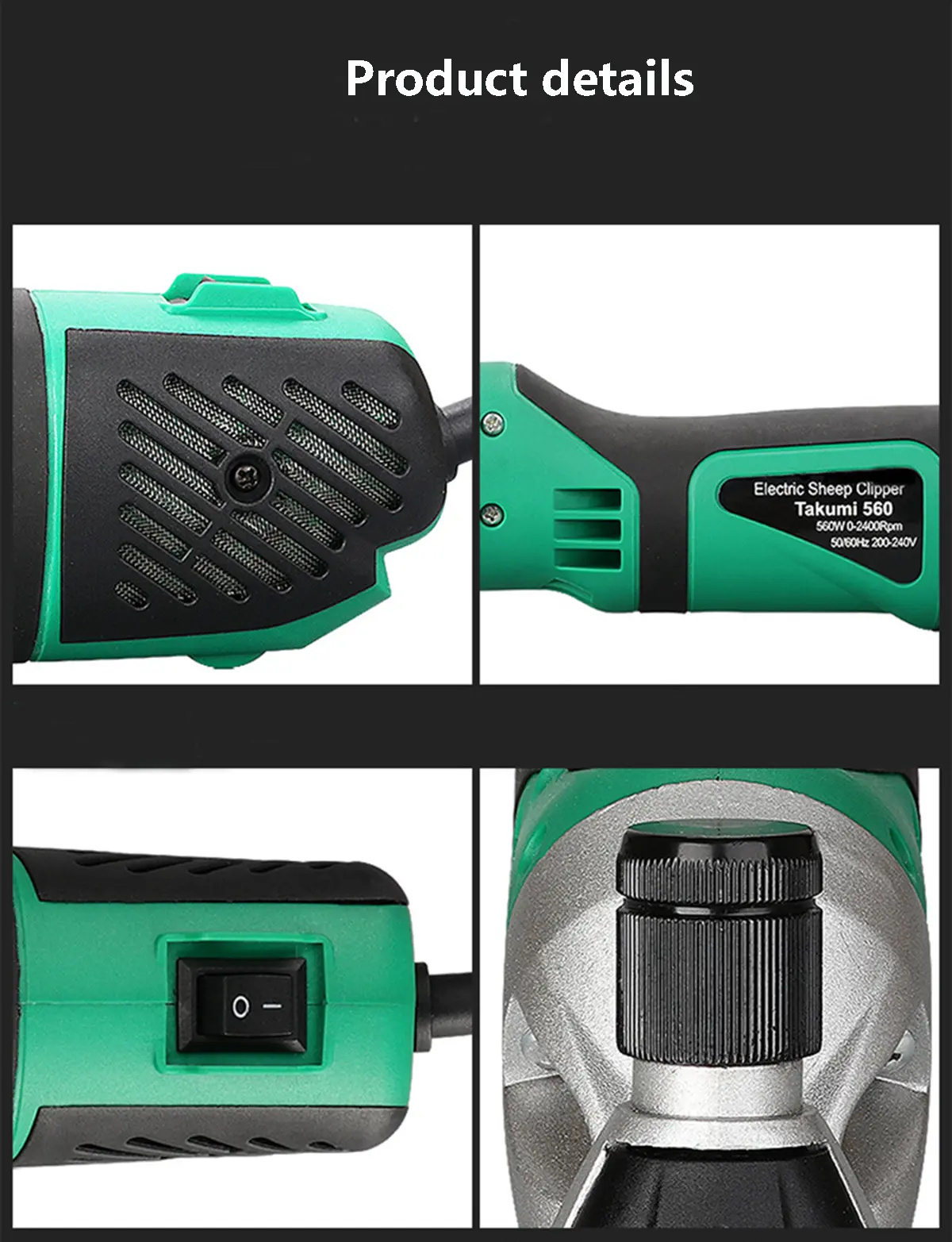 Speed Adjustable Electric 500W Sheep Hair Clipper Goat Wool Shearing Machine Animal Wool Cutting Machine for sale