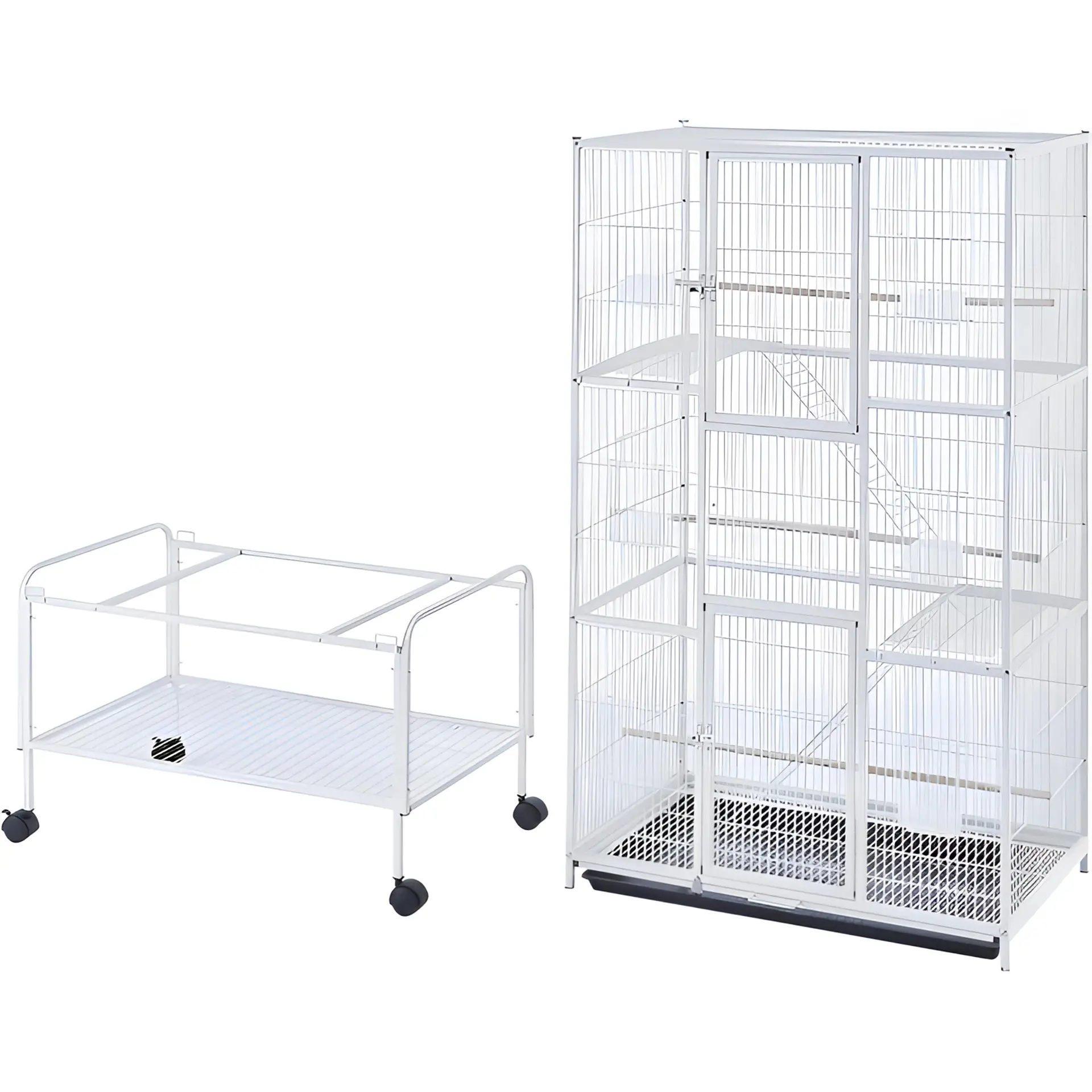 Bird cage parrot supplies extra large three floor layer cage for bird playing and breeding and squirrel cage with separate shelf