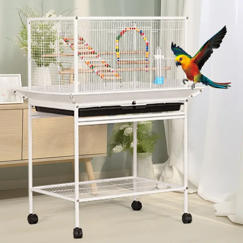 Bird Accessories 3-Layer Cages Stackable Bird Breeding Cage Simple Portable Canary Bird Cage