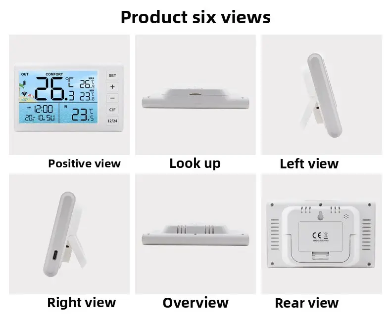 Smart Wireless Pool Thermometer with Solar Power and LED Display IP68 Waterproof Floating Water Thermometer