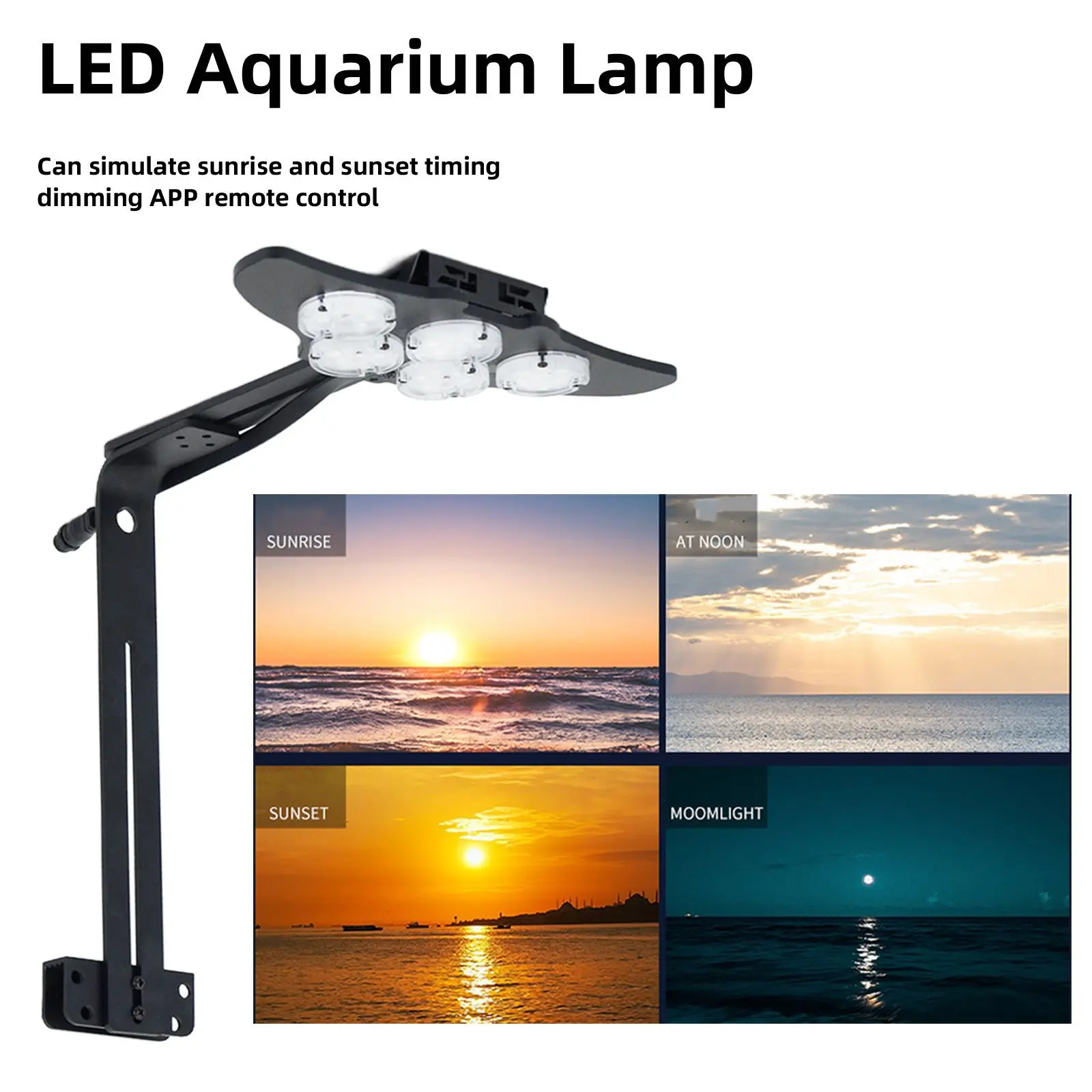 LED marine aquarium coral aquarium aquaculture lights marine tank algae lights sunrise and sunset WIFI dimming APP control