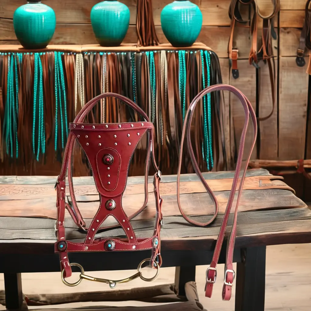 Western Show Headstall & Breast Collar Set Premium Cowhide Lightweight Trending Designs Seasonal Horse Equipment Tack