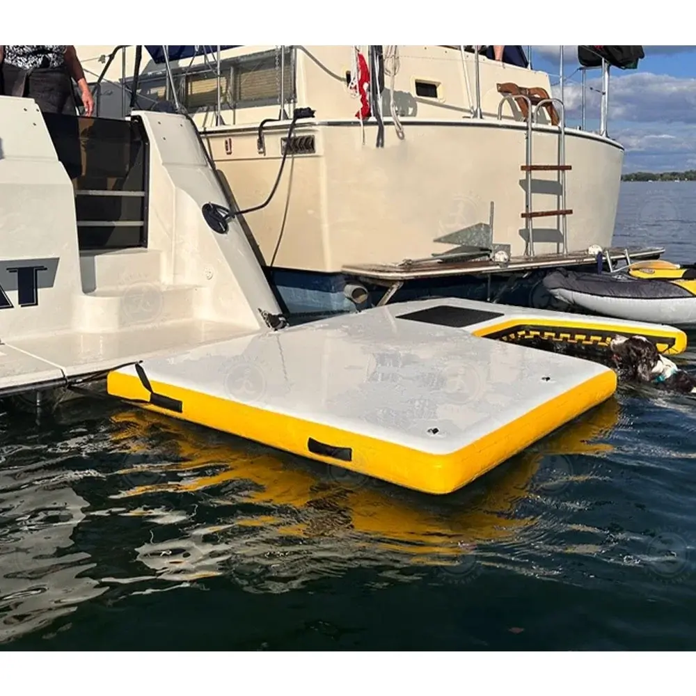 Inflatable Floating Dog Ramp For Dock Pontoon Boat Non-Slip EVA Foam Dog Boat Ramp Inflatable Dog Ramp for Water Dock