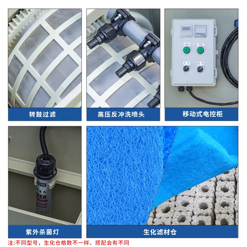 Fish pond filtration system filter Automatic drum Outdoor courtyard Koi fish pond purification Circulating water filter box
