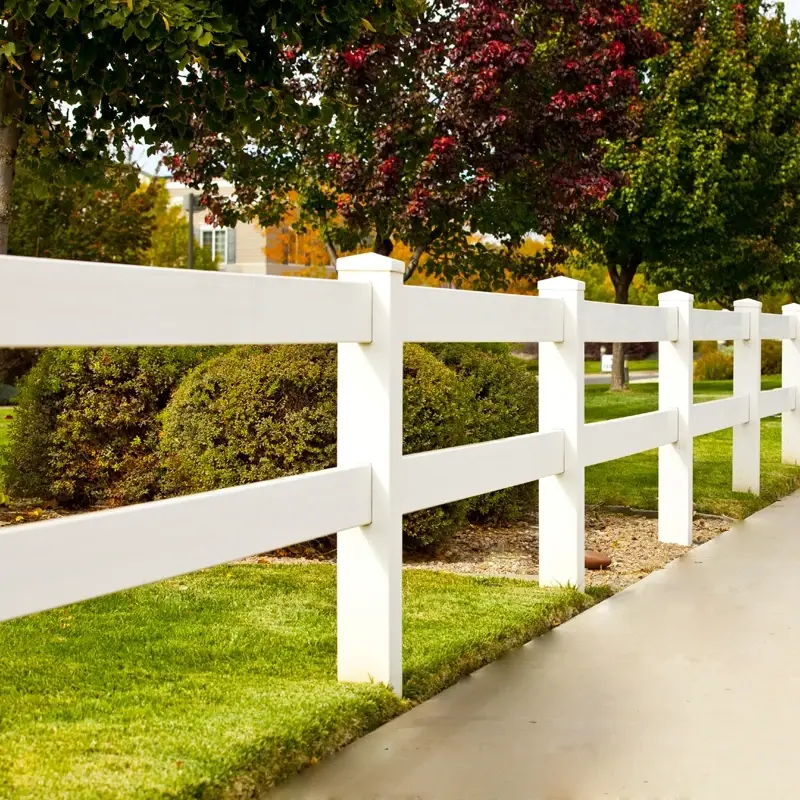 Customized size white pvc horse and ranch fence kit - 200ft 25 pane. fence pvc panel making machine, pvc flexible fence rail