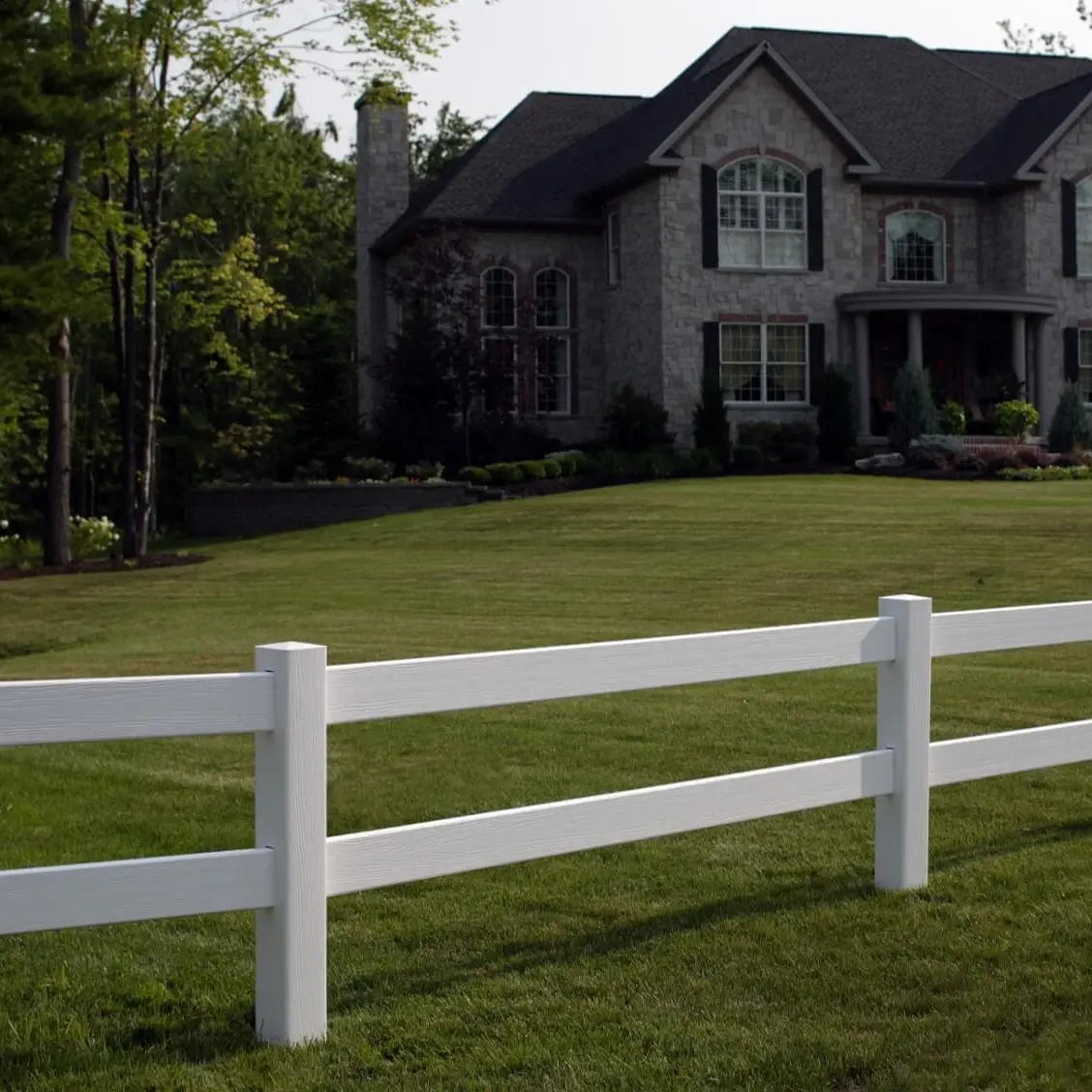 Customized size white pvc horse and ranch fence kit - 200ft 25 pane. fence pvc panel making machine, pvc flexible fence rail
