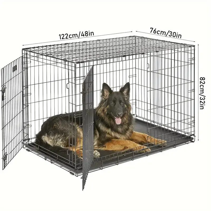 Factory Sales Manufacturer Black ColorLarge Dog Cages Metal Kennels, Dog Kennel, Dog Cage