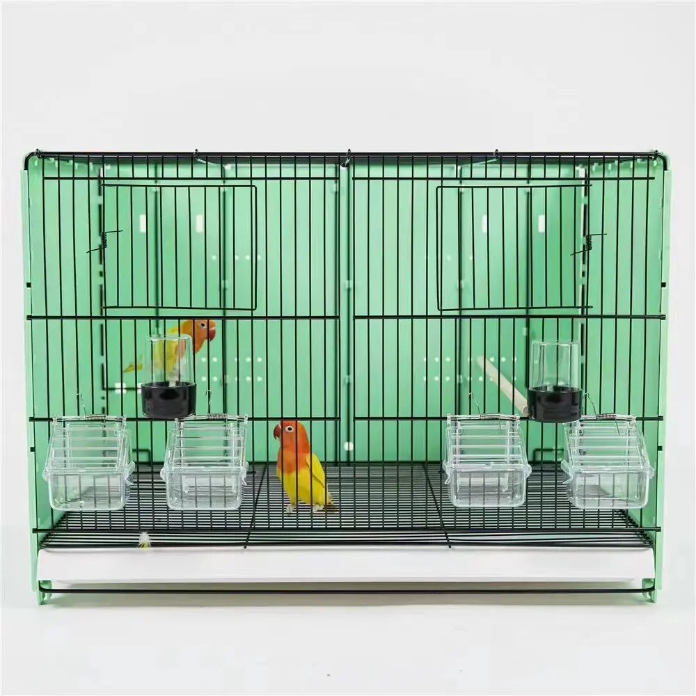 23 Inch Double Flight Stackable Sidebord Breeding Bird Cage Carton Package DOT Sustainable Snap Button