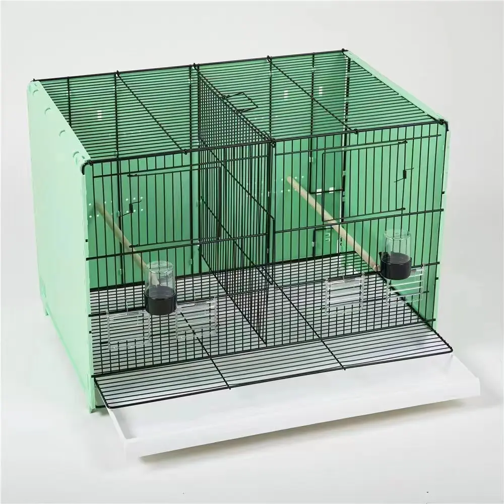 23 Inch Double Flight Stackable Sidebord Breeding Bird Cage Carton Package DOT Sustainable Snap Button