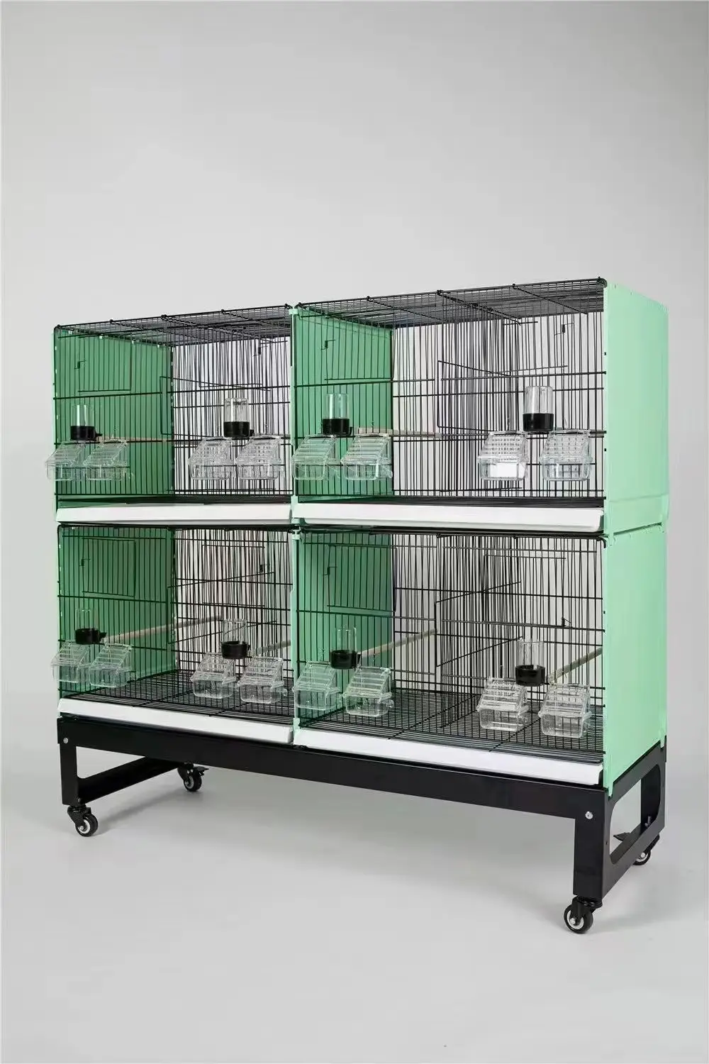 23 Inch Double Flight Stackable Sidebord Breeding Bird Cage Carton Package DOT Sustainable Snap Button
