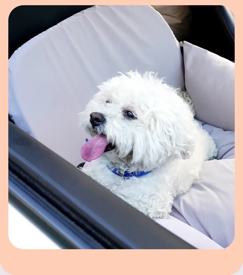 Funny custom logo comfortable safety cat puppy pet kennel car seat dog bed