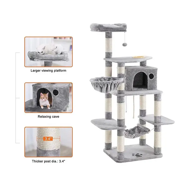 Cat Shelf Cat Scratcher Durable Sisal Rope Sleeping Tree Tower Endurable Eco-friendly Cat Shelf