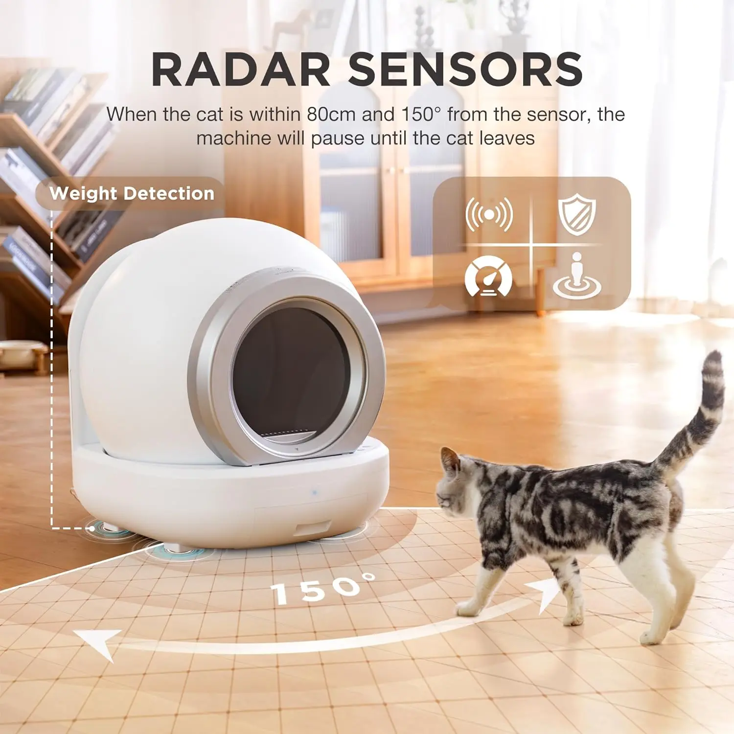 Luxury Large Capacity Smart Cat Litter Box Self-Cleaning and Convenient App Control High Pet Cleaning Up Automatic Cat Toilet